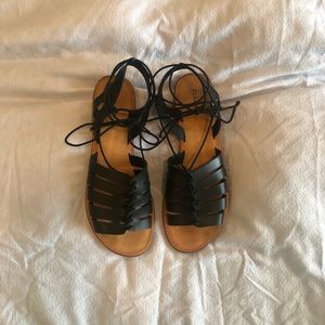 Indigo Black Gladiator Sandal Size 10 Gently Used